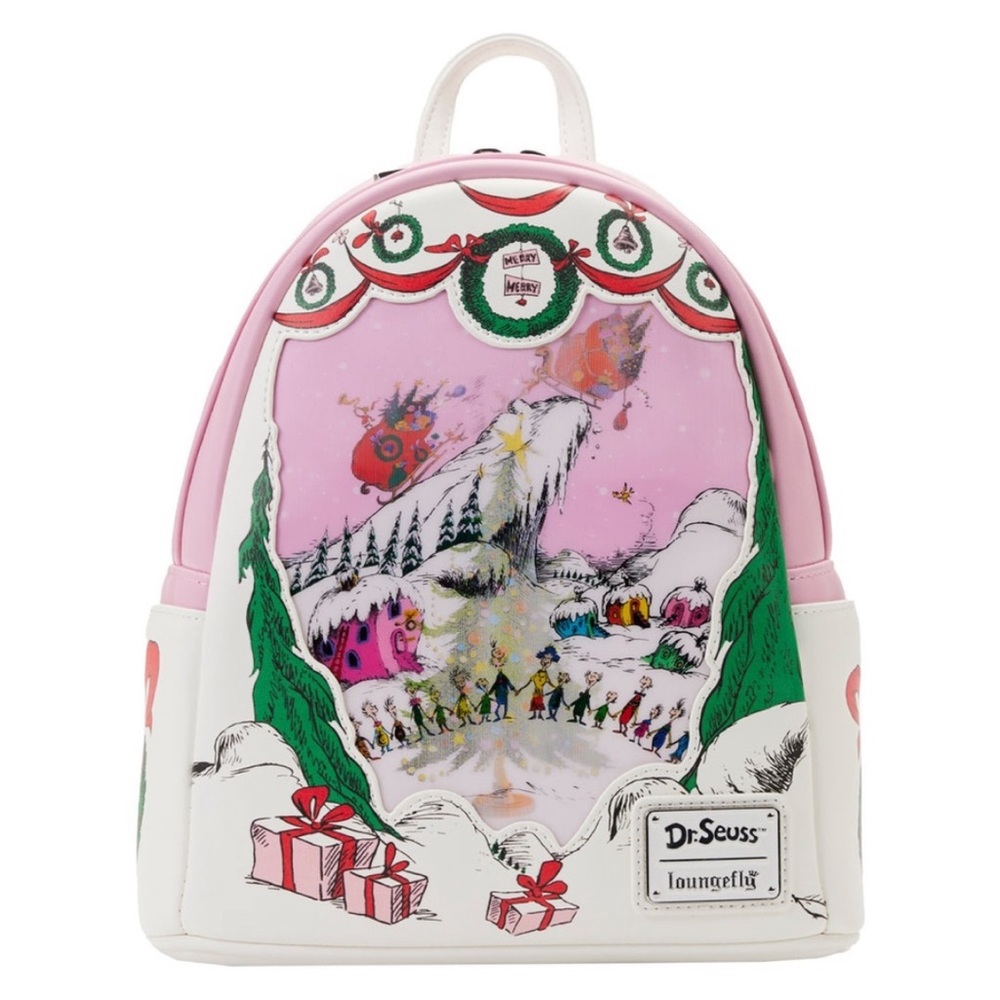 Loungefly Universal Studios Dr. Seuss The Grinch and Max Mini Backpack - NEW